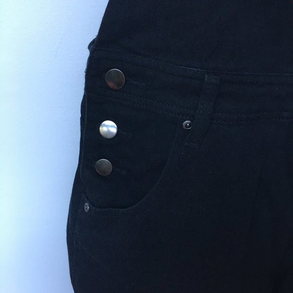 Boohoo Overalls 8 Emma Ridge Denim Slouch Black - Picture 4 of 12